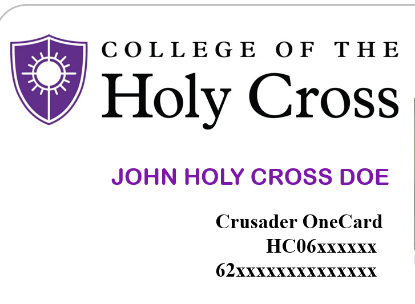 Picture of Replacement Holy Cross ID Card